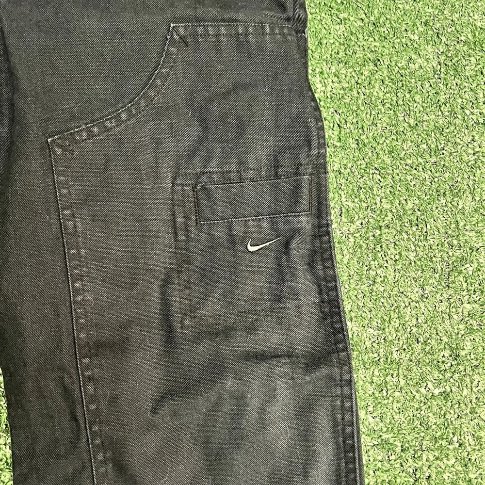 Youth Big Kids Nike Sportswear Black Canvas Double Knee Carpenter Pants Sz M
